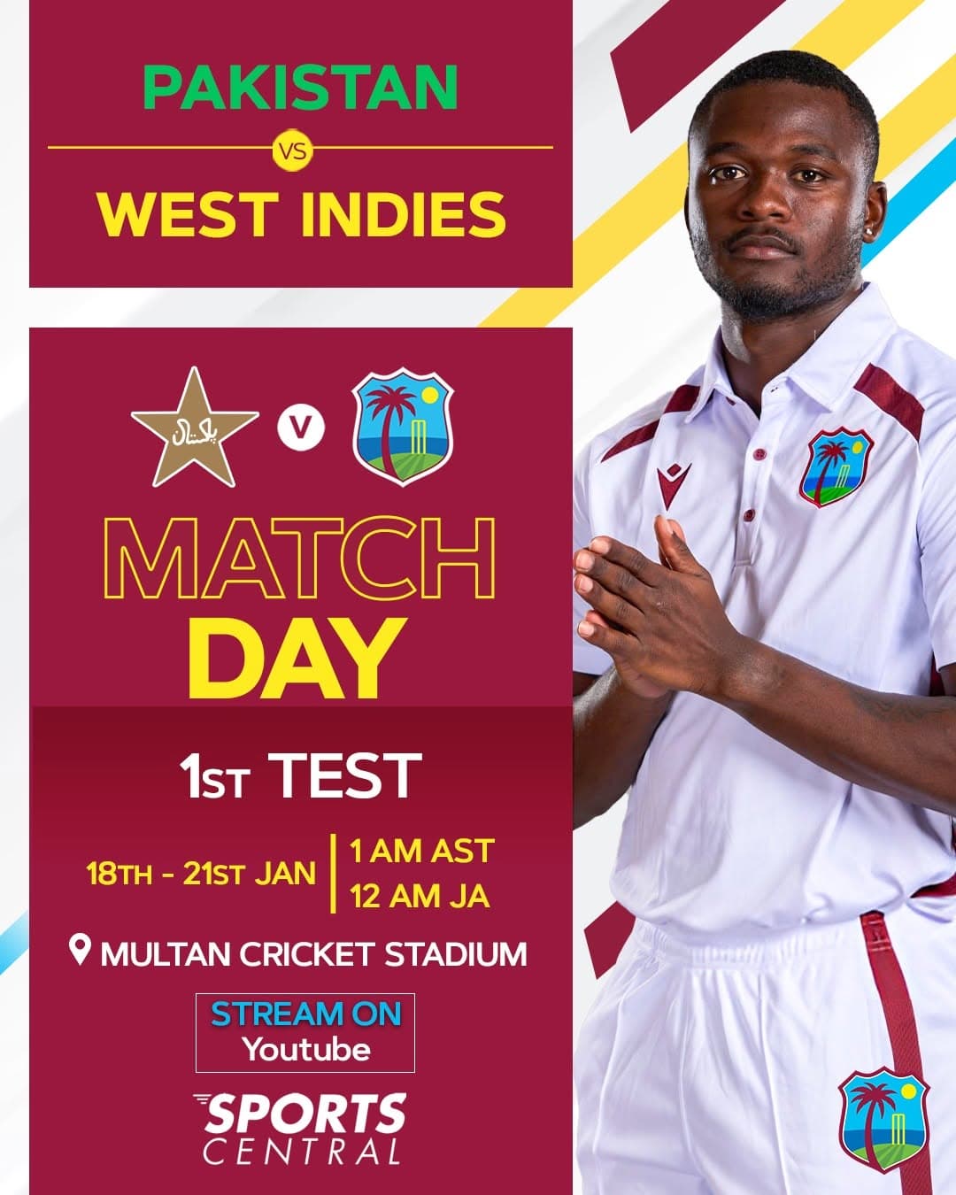 Pakistan versus West Indies match-day post