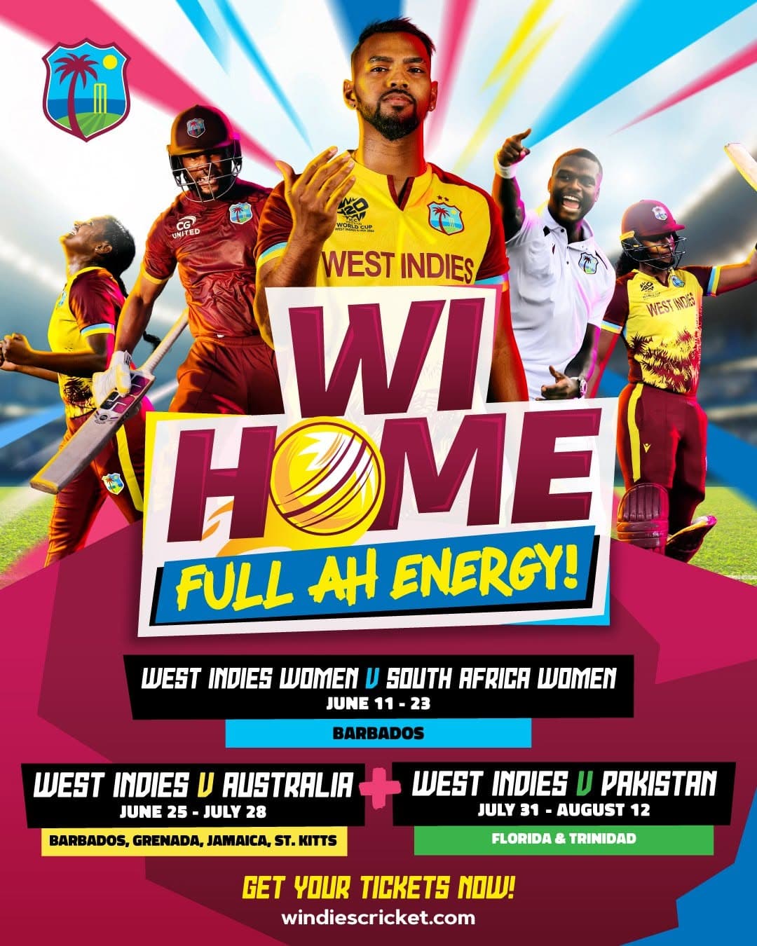West Indies home series schedule post